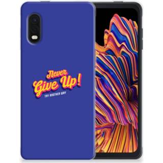 👉 Siliconen hoesje Samsung Xcover Pro met naam Never Give Up 8720215164299