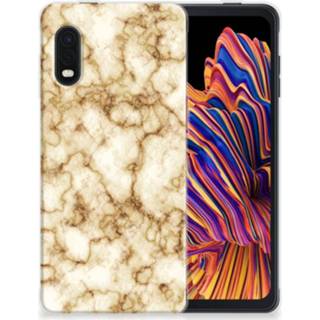 Samsung Xcover Pro TPU Siliconen Hoesje marmer goud Siliconen hoesje marmer goud Samsung Xcover Pro TPU 8720215371901