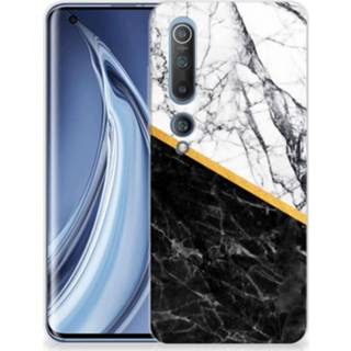 Siliconen hoesje wit zwart marmer mannen Xiaomi Mi 10 Pro TPU - Origineel Cadeau Man 8720215018295