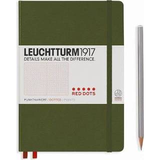 👉 Notitieboek rood groen medium Leuchtturm1917 notitieboekje red dotted hardcover a5 camouflage 4004117532702
