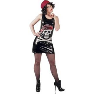 👉 Jurk zwart wit polyester vrouwen Boland Bedazzled dames zwart/wit 8719817677535