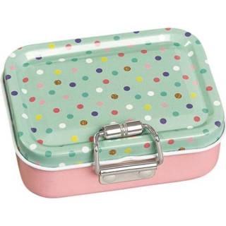 👉 Roze groen staal meisjes Moses mini burobox stippen roze/groen 7 delig 8719817677740