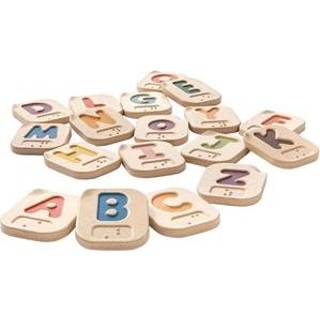 👉 Houten hout stuks Plan Toys Braille Alfabet 8854740056719