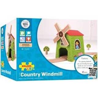 👉 Stuks bigjigs houten treinen Country Windmill 691621092477