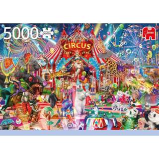 👉 Legpuzzel multicolor legpuzzels karton Jumbo A Night at the Circus 156 x 107 cm 5000 stukjes 8710126188712