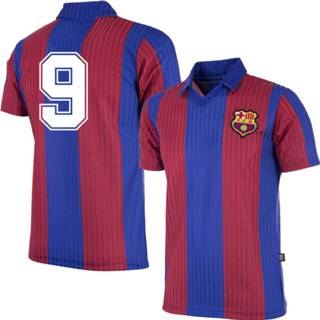 👉 Voetbalshirt XXL rood FC Barcelona Retro 1990-1991 + Nummer 9 - 5059067580630