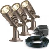 👉 Buiten lamp brons Garden lights minus tuinspot set 3 stuks 5907800858679