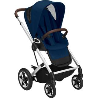 👉 Kinderwagen blauw zilver luchtbanden zwenkwielen voor stad Navy Blue zwart kinderen Cybex Talos S Lux Silver - 4058511894546