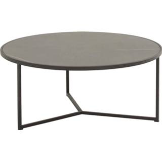 👉 Koffietafeltje antraciet steen rond keramiek 4SO Atlas koffietafel 80x35 cm 8720087001807