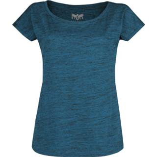 👉 Shirt zwart blauw T-Shirt meisjes Black Premium by EMP Blaues in Melange-Optik Girls 4060587818715