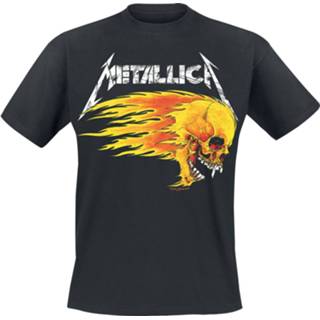👉 Shirt zwart T-Shirt Metallica Flaming Skull Tour Tee 5056187728713
