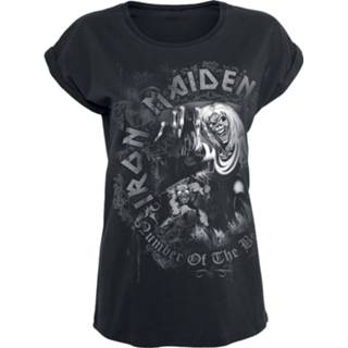 👉 Shirt zwart T-Shirt meisjes Iron Maiden Number Of The Beast Girls zwart-used look 4060587979171