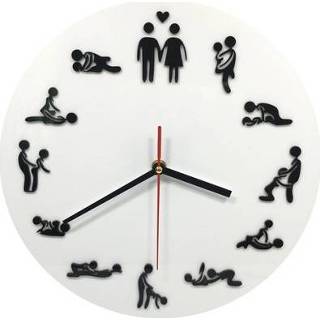 Wand klok vaderdag Wandklok met Sexstandjes Sex Position Clock 7432236227280