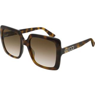 👉 Bruin acetaat vierkant kunststof vrouwen Gucci GG0418S-003-54 8056376199574