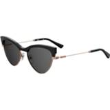 👉 Zwart metaal cat-eye grijs kunststof vrouwen Moschino MOS068/S 202723-807/IR-55