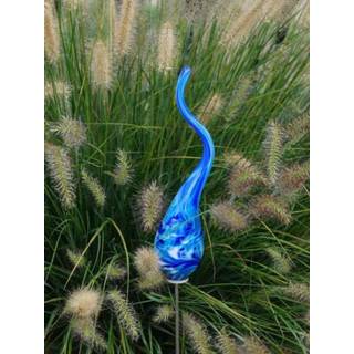 👉 Tuinprikker glas mini vlam-XS azuur
