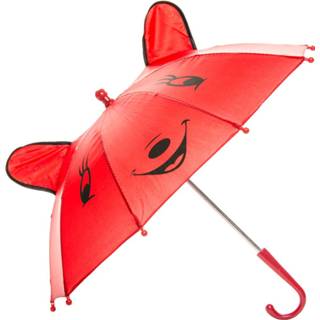 👉 Dieren paraplu rood Vrolijke - Rood, 50 cm
