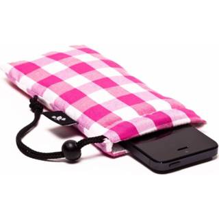 👉 Katoen roze CoverBee - Pouch iPhone 8718546500084
