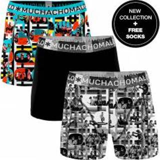 👉 Boxershort s Muchachomalo Boxershorts Color Television 3-pack + gratis sokken-S