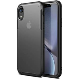 👉 Hard kunststof zwart Mobiq - Clear Hybrid Hoesje iPhone XR 7106611040916