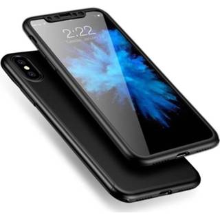 👉 Hard kunststof zwart Mobiq - 360 Graden Hoesje iPhone XR 7106611013514