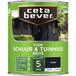 👉 Tuinhuisje zwart male CetaBever Schuur & Tuinhuis beits Zijdeglans 0,75L 8711113128070