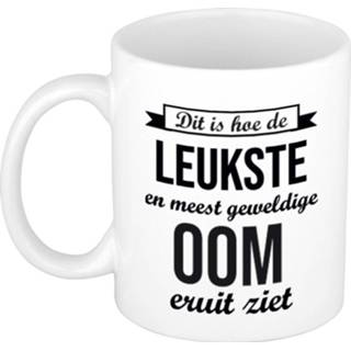 👉 Koffiemok wit keramiek volwassenen Leukste en meest geweldige oom cadeau / theebeker 300 ml