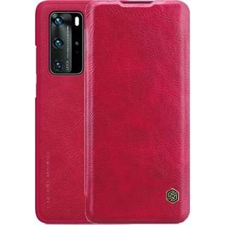 👉 Flip hoesje rood Nillkin Qin Series Huawei P40 Pro - 5712580009278