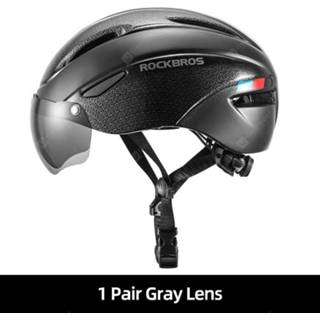 👉 Helm vrouwen ROCKBROS Bicycle Helmet Men EPS Integrally Molded Breathable Cycling Women Goggles Lens Aero MTB Road Bike