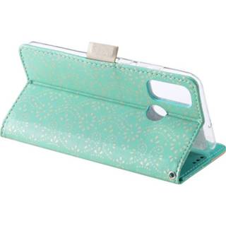 👉 Portemonnee groen Lace Pattern Huawei P40 Lite Wallet Case - 5712580009322