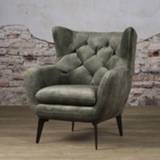 👉 Fauteuil groen velvet donkergroen Tower Living 'Bomba' Velvet, kleur donker