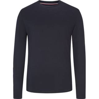 👉 Longsleeve donkerblauw mannen katoen SALE Tommy Hilfiger Big & Tall navy