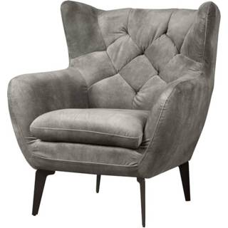 👉 Fauteuil velvet grijs Tower Living 'Bomba', kleur