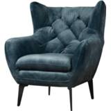 👉 Fauteuil velvet blauw Tower Living 'Bomba' Velvet, kleur
