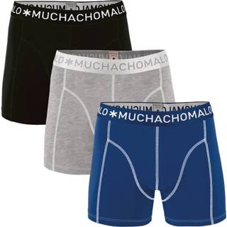 👉 Boxershort l male blauw Muchachomalo Boxershorts 3-pack solid