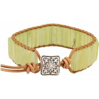 👉 Armband leer jade Leren Gipsy-style 8718561064998