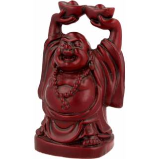 👉 Boeddha rood 2 Schalen boven Hoofd (9 cm)