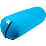 👉 Turkoois katoen Yoga Bolster Turquoise Rond - Effen 59 x 21,5 cm 7448142967929
