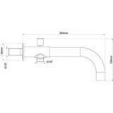 👉 Baduitloop RVS standaard perlator look rond Boss & Wessing Inbouw Met Omstel 24 cm 8719304716389