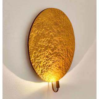 👉 Goudkleurig IJzer warmwit a+ Goudglanzende design-wandlamp Traversa