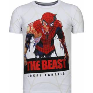 👉 Shirt polyester XL male wit Local Fanatic The beast spider rhinestone t-shirt 7435143576564