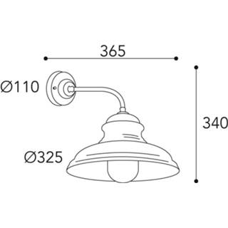 👉 Buitenwandlamp antiek-messing messing a++ Mill 1595 antiek/helder