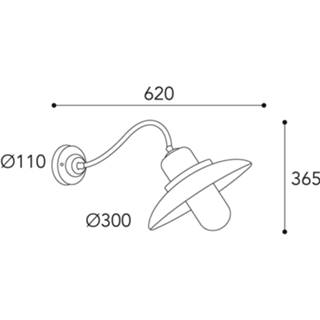 👉 Buitenwandlamp antiek-messing messing a++ Patio 1351 antiek/helder