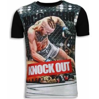 👉 Shirt polyester l male zwart Local Fanatic Mcgregor knock out digital rhinestone t-shirt 8438472838036