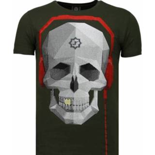 👉 Shirt polyester l male print Local Fanatic Skull bring the beat rhinestone t-shirt 8438472730439
