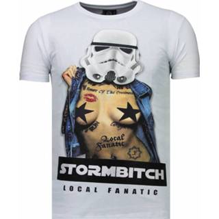 👉 Shirt polyester l t-shirts male wit Local Fanatic Stormbitch rhinestone t-shirt 8438472722434