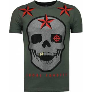👉 Shirt polyester XXL male print Local Fanatic Rough player skull rhinestone t-shirt 8438471304839