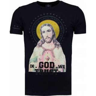 👉 Shirt polyester l t-shirts male print Local Fanatic Jezus rhinestone t-shirt 8438471317433