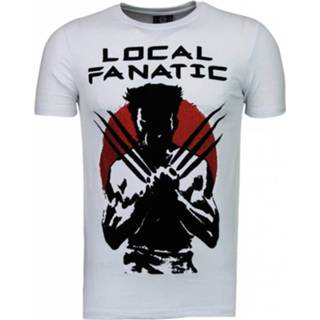 👉 Shirt polyester l male wit Local Fanatic Wolverine flockprint t-shirt 8438471336434