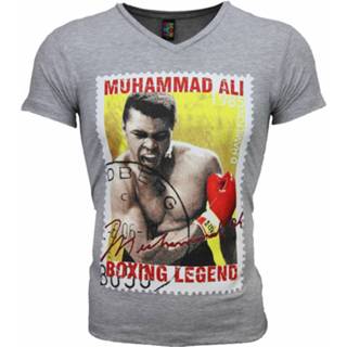 👉 Shirt polyester l male grijs Local Fanatic T-shirt muhammad ali zegel print 8438471969038